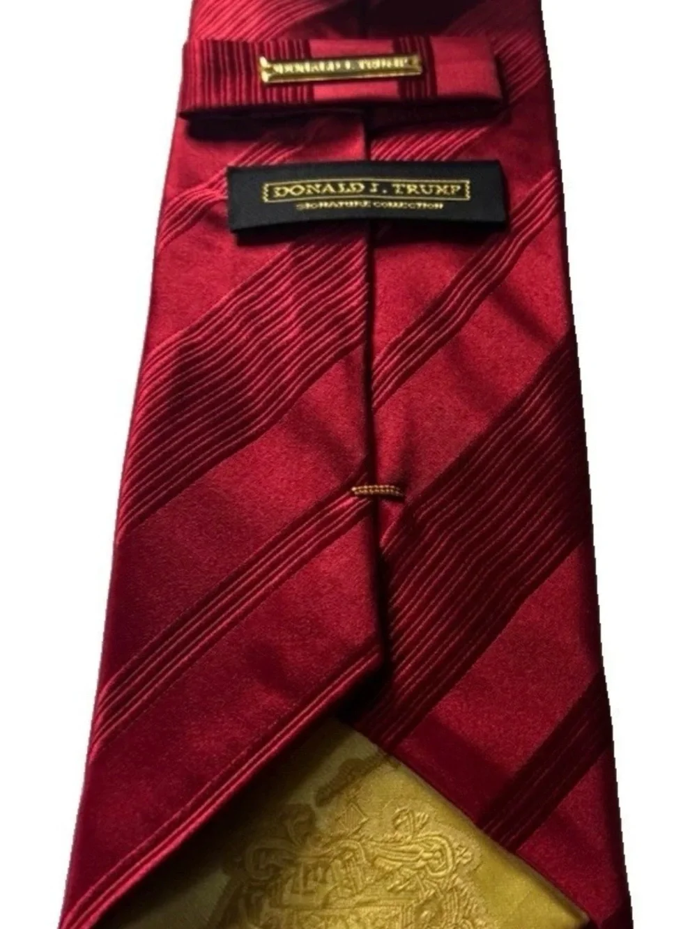 Donald Trump Signature Collection Solid Red Power Tie Silk Mens Necktie
